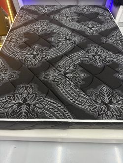 Queen Pillow Top Mattress Dark Floral