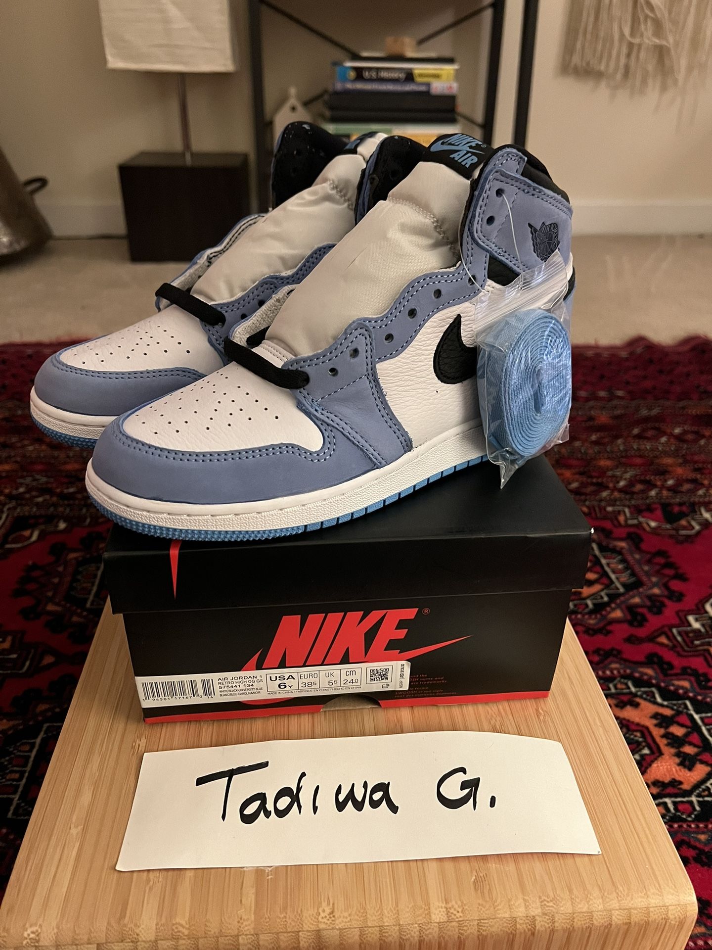 Nike Jordan 1 High “University Blue” Size 6.5Y