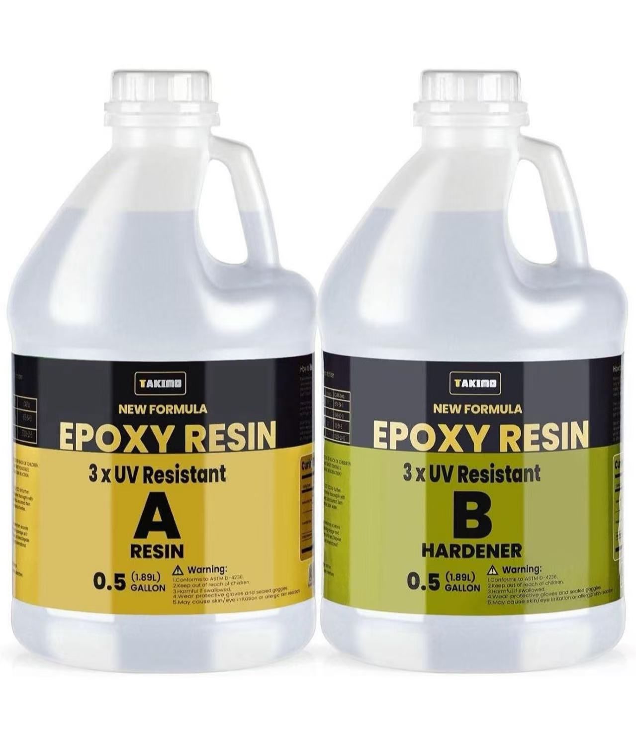 Gallon 3×UV Resistant Resin Kit,No Bubble & Crystal Clear Epoxy Resin for Coating, Casting, Table Top,DIY, Bar Top, River Tables, Resin Art, Wood with