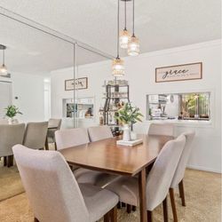 Dining table set & sofa