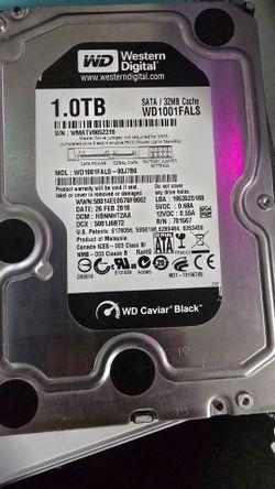 WD Caviar Black 1TB SATA Internal Hard Drive – WD1001FALS