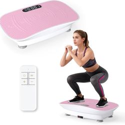 H06 $50  Vibration Plate Exercise Machine, Shake Vibrating Fitness Platform with Remote, 10 Speed, LED Display, Full Body Workout Shaker Machine Board