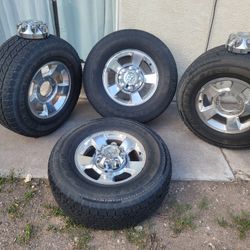tires and rims  4 2006 Dodge ram 8 lug   cash only