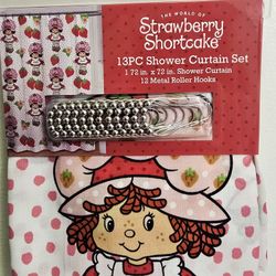 🍓 Strawberry Shortcake 13 PC Shower Curtains 