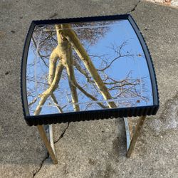 Mirrored Side Table 