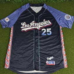 LA Dodgers 2025 Korean Heritage Night Tommy Edman Jersey 4/16/25 Size XL RARE