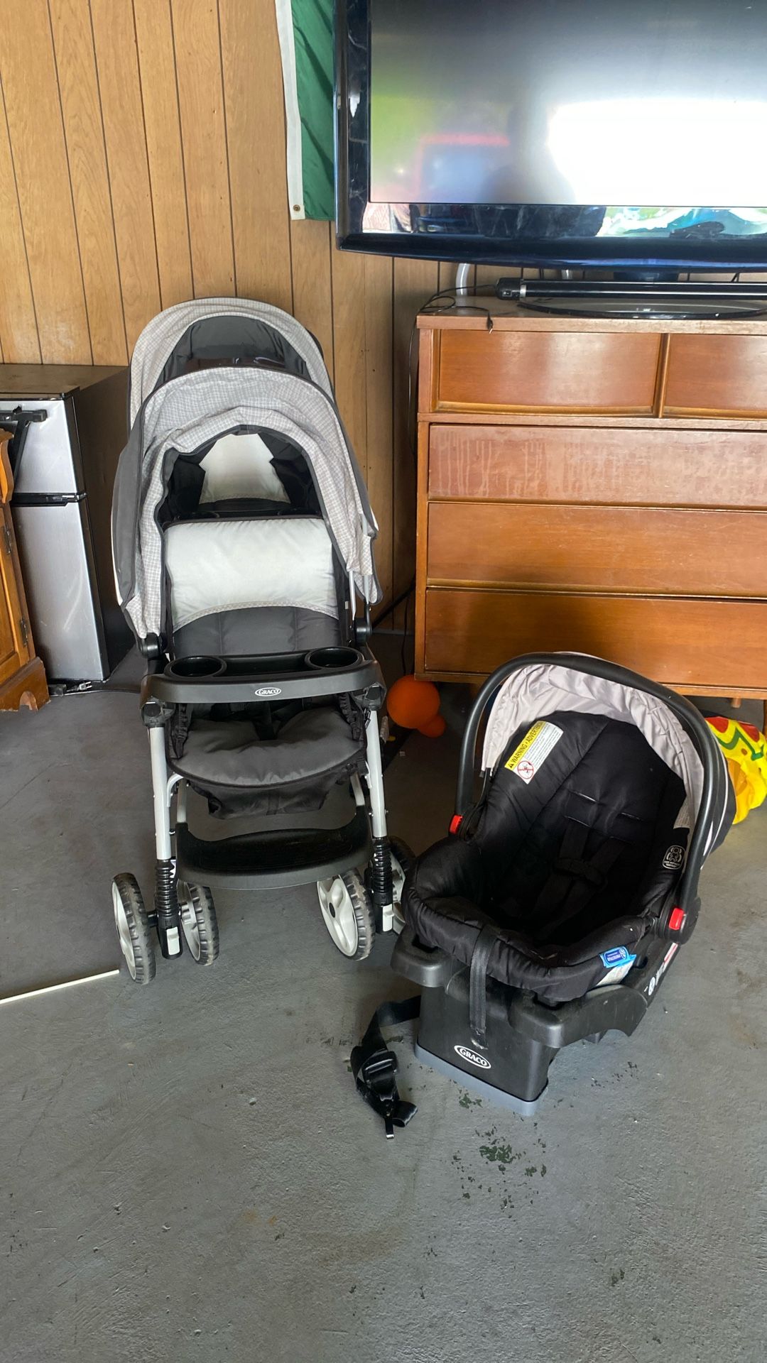 Double Stroller And Car Seat