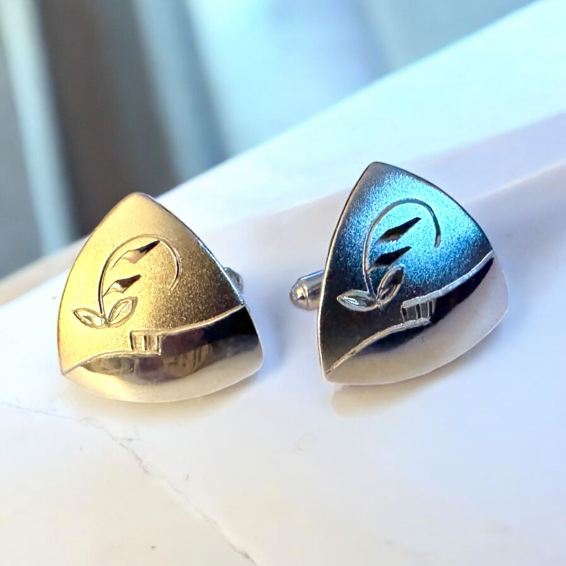 Elegant Silver Cufflinks EUC