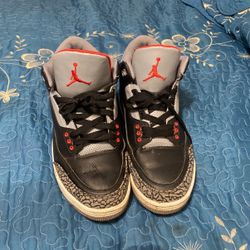 Air Jordan 3s Black Cement Size 8.5