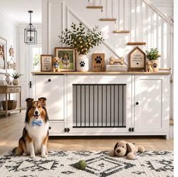 55" Dog Crate Furniture for Dog,Dog Cage Furniture