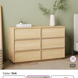 6 Drawer Dresser In Oak
