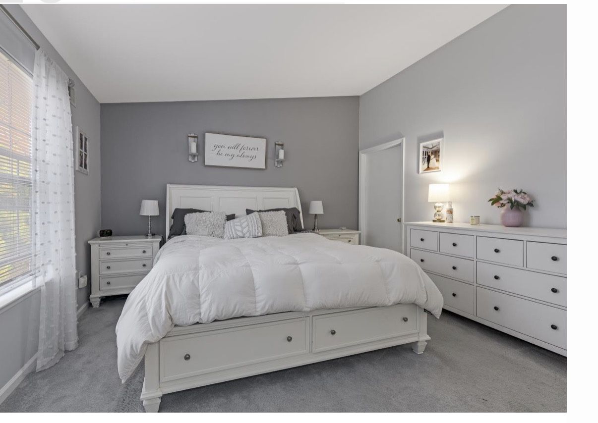 King Size Bed Frame And 2 Night Stands 