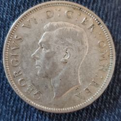1943 Great Britian Two Shillings Silver Coin!