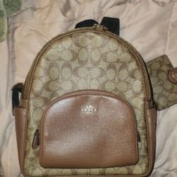 Authentic Coach Backpack And Wallet