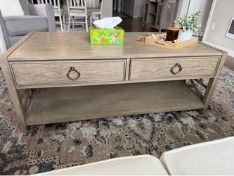 Rustic Modern Wood Coffee Table with Storage