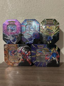 5x Pokemon Tins