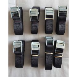 Lashing Straps Tie Down Cam Buckle 12ft Cinch Straps 8pc Set - New