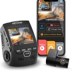 Rexing V1P 4K Car Dash Cam 2.4" LCD 2160p Front + 1080p Rear Wi-Fi