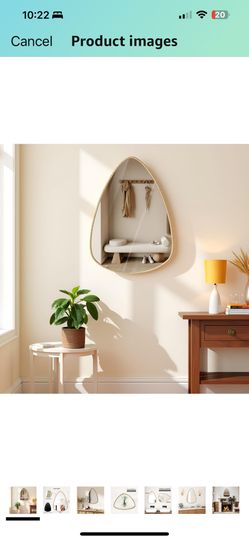 Irregular Shaped Gold Mirror Brand New Boho