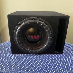 New 12” Kong Audio 2000w Max Power Subwoofer + New Ported Box 
