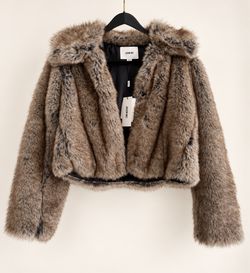 Jason Wu Luxury Faux Fur Cropped Jacket — New With Tags, Size M