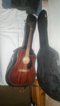 Fender acoustic/electrical guitar model 60sce all mahagony