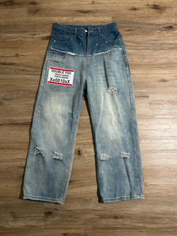 Distress Denim Pants