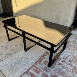 Black Coffee Table w/ Removable Glass