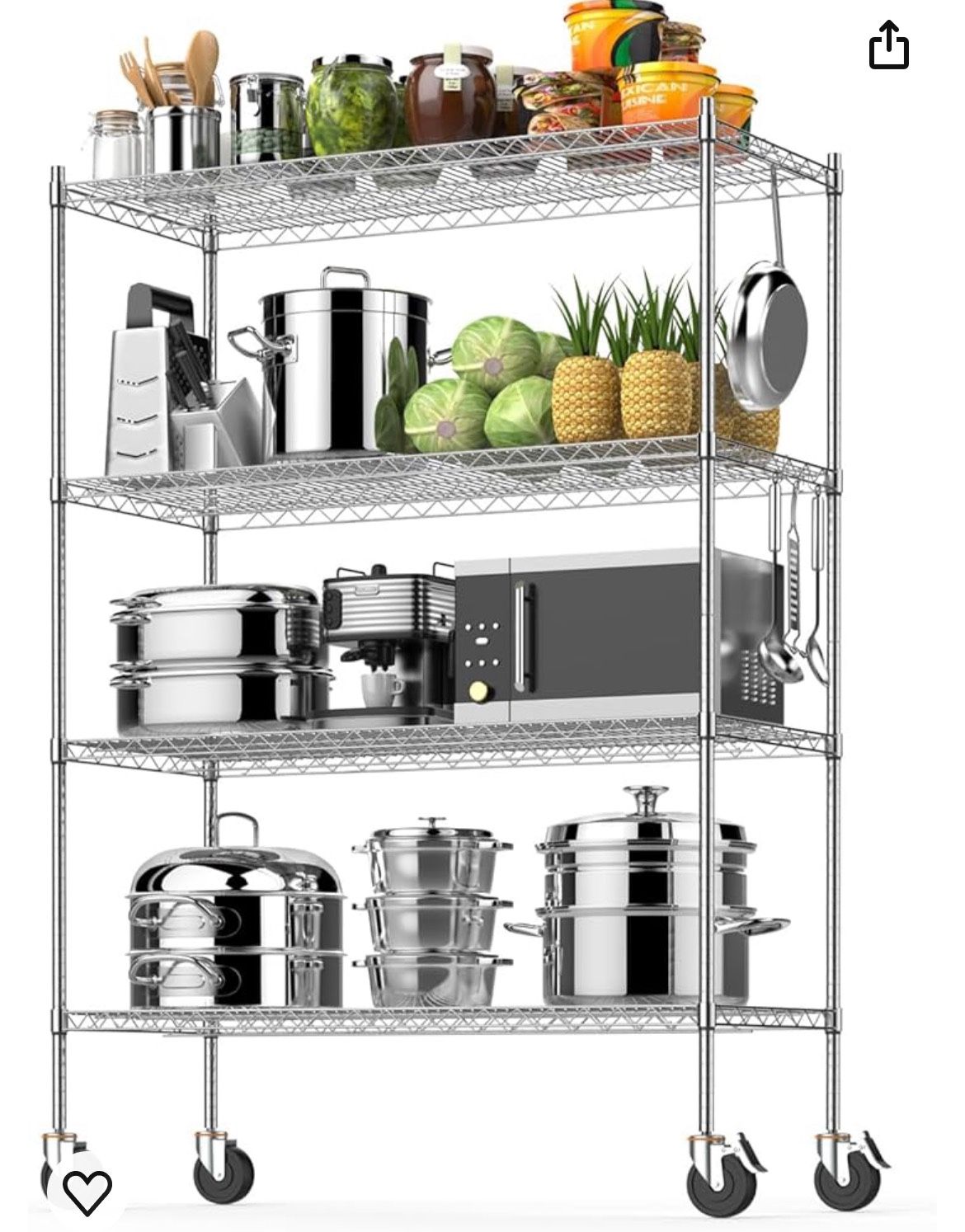 Storage Rack With Wheels