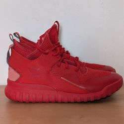 Adidas Tubular X Circular All Red Triple Red Sneakers AQ5452 Men’s Size 10