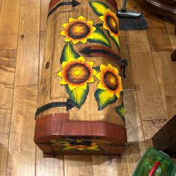 Hand Painted Sunflower Trunk