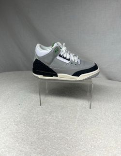 Jordan Retro 3 Chlorophyll Green Grey Elephant Black White 398614-006