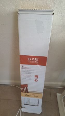 White wood blinds