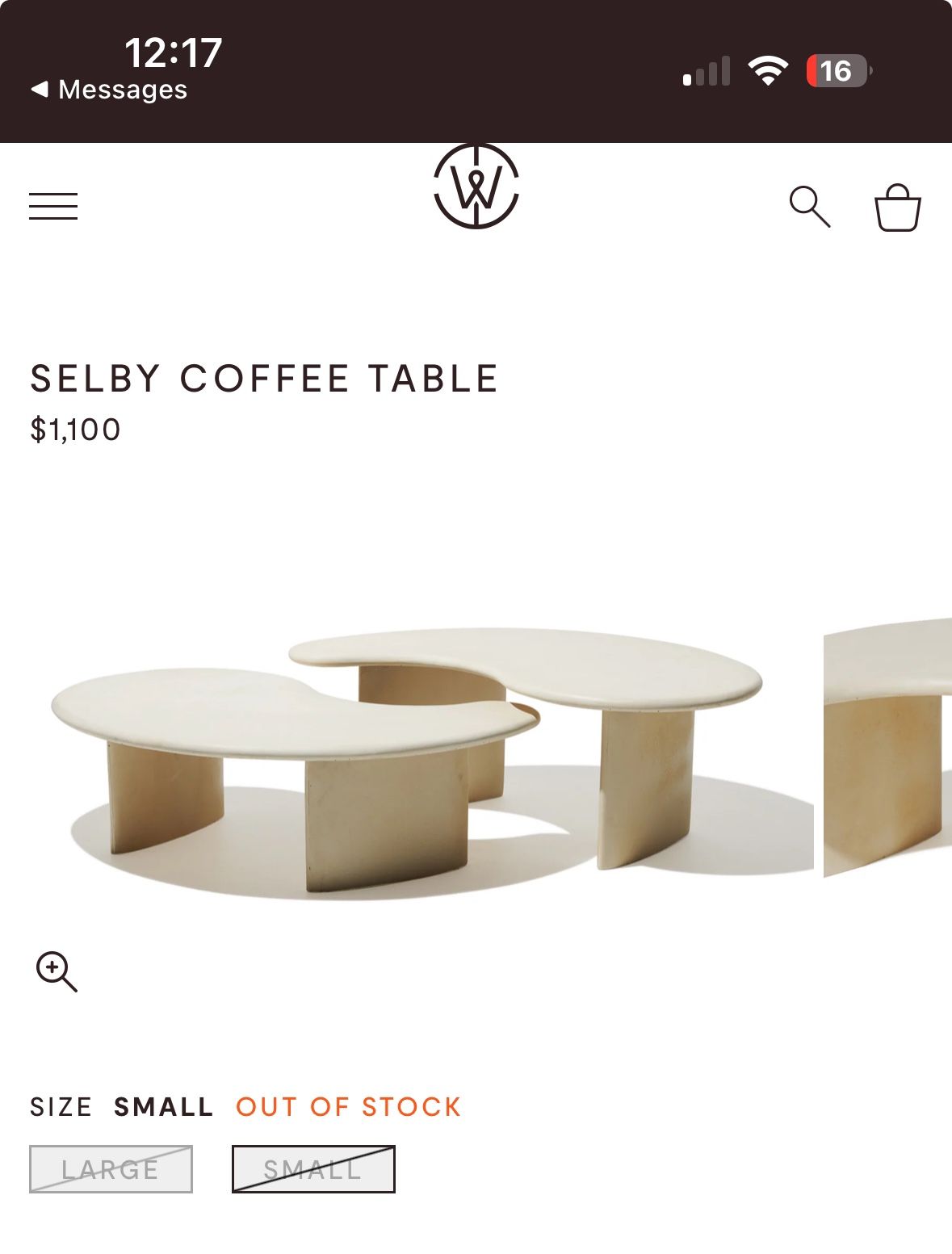 Concrete Industry west selby coffee table