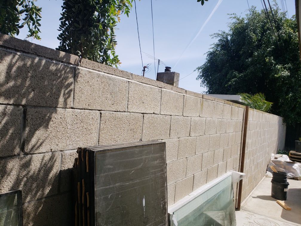 Stucco cinder block wall NEEDED QUOTE
