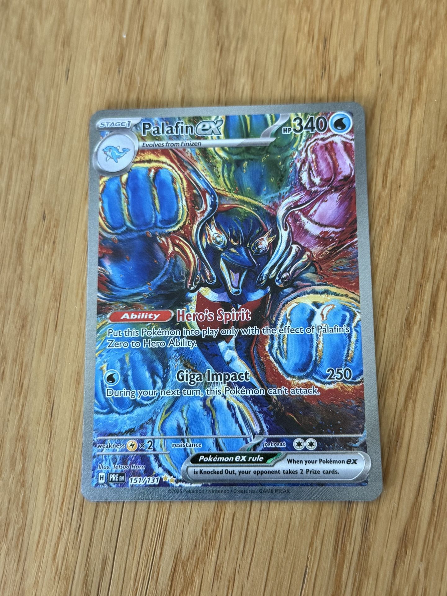 Palafin Ex SIR Pokemon Card Prismatic Evolutions Collectibles & Art