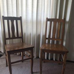 Two Vintage Oak Chairs ($50)