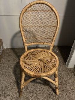 Tan Rattan Chair