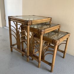 Beautiful Bamboo Nesting Tables