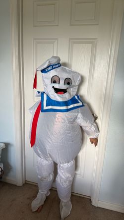 Kids Ghostbusters Stay Puft Marshmallow Man inflatable Halloween costume