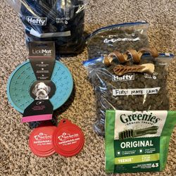 Lot Dog- Dry Food, Greenies, Treats, Poo Bags