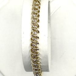 14kt Yg 1.50ct Tw Diamond Bracelet