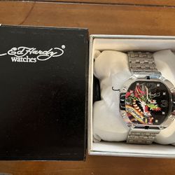 Ed Hardy Watch. Excellent condition  Needs new battery.