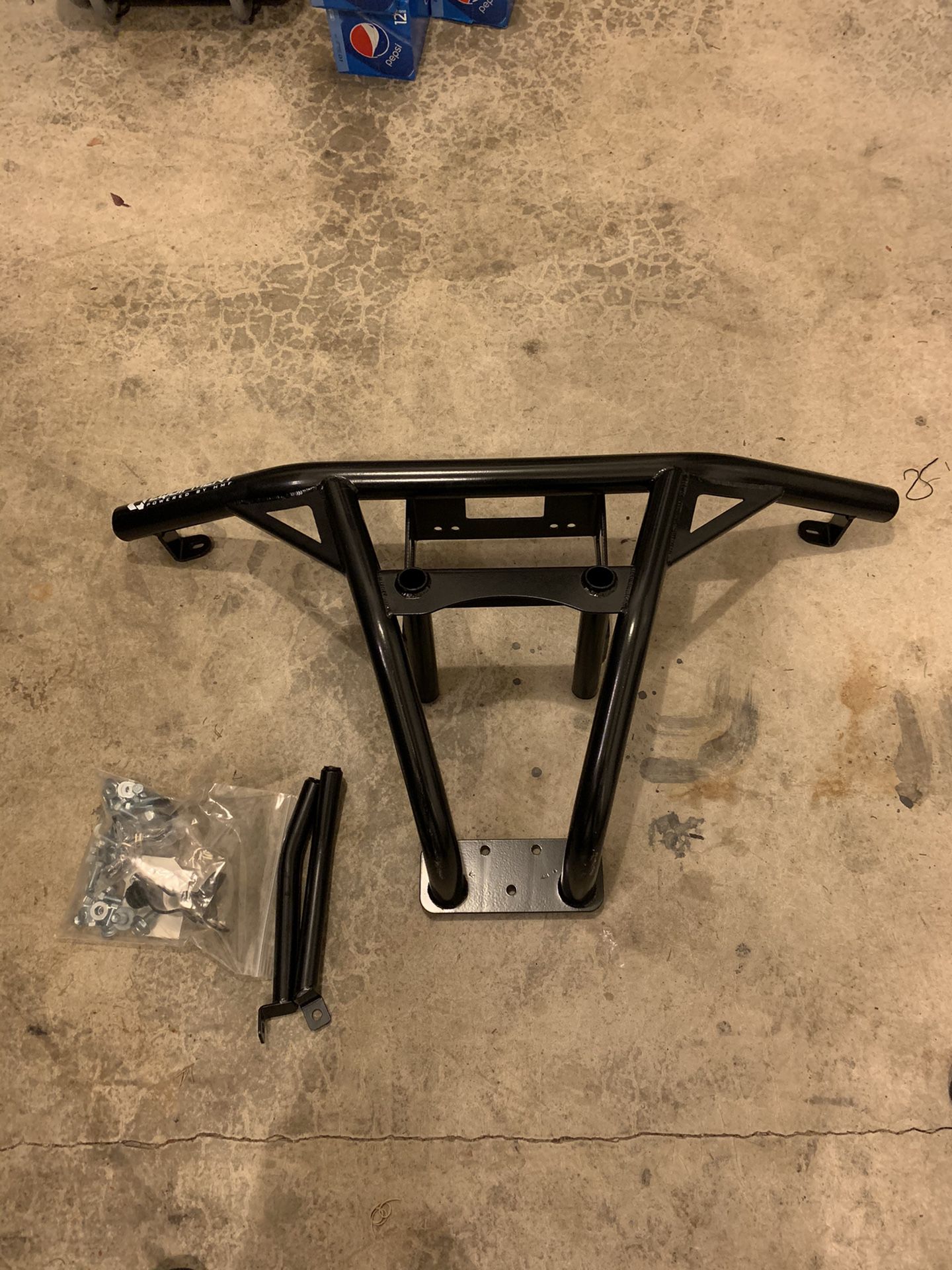 HMF defender front bumper with winch insert.