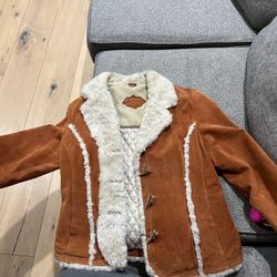 Burnt/Rust Suede Orange Size M Jacket