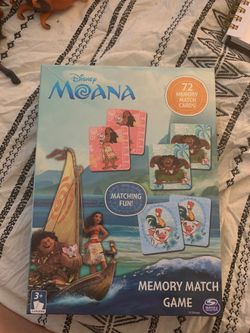 Moana memory match board game