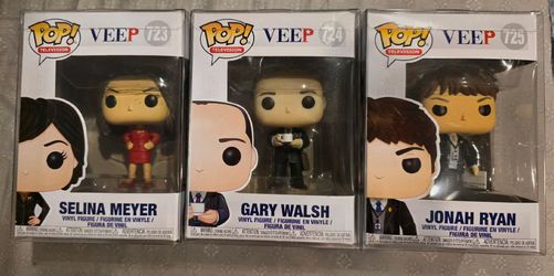 Funko POP! TV Veep Lot of 3 Vinyl Figures: Selina, Gary & Jonah with cases!