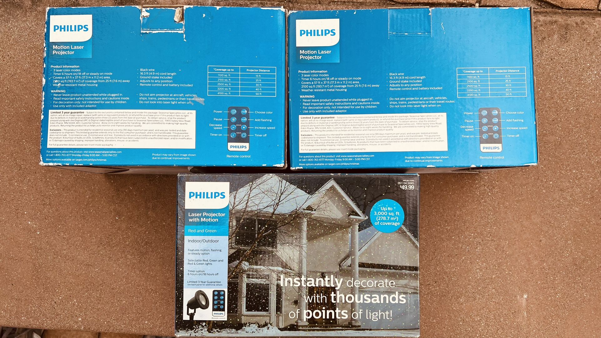 Philips Laser Projector w Motion, Instantly Decorate w Thousands of Points of Lights