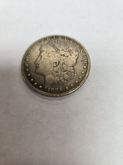 1886 Morgan Dollar Coin.