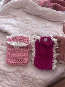 Handmade Crochet Pocket Keychains